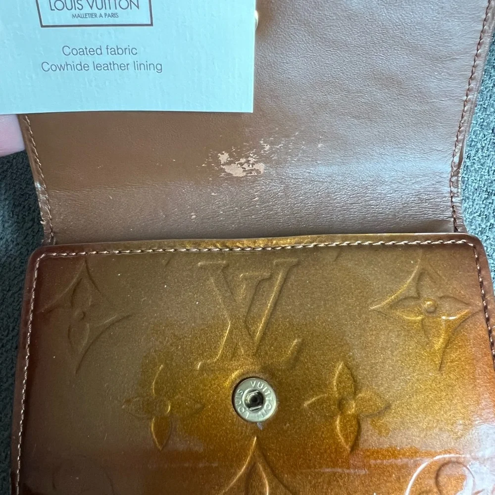 Louis Vuitton Bronze Brown Vernis Elise wallet.